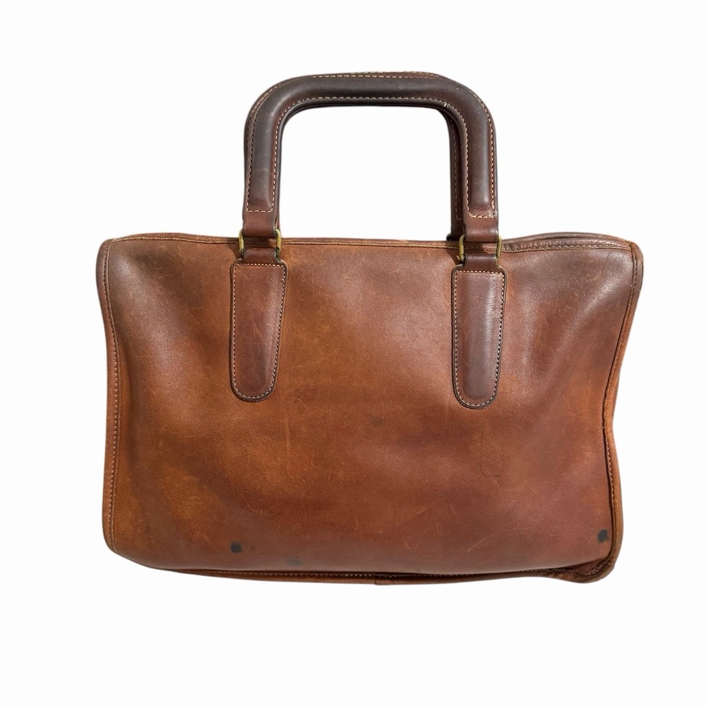 VTG 70s 80s COACH Slim Satchel Bonnie Cashin Style 9430 British Tan Leather USA